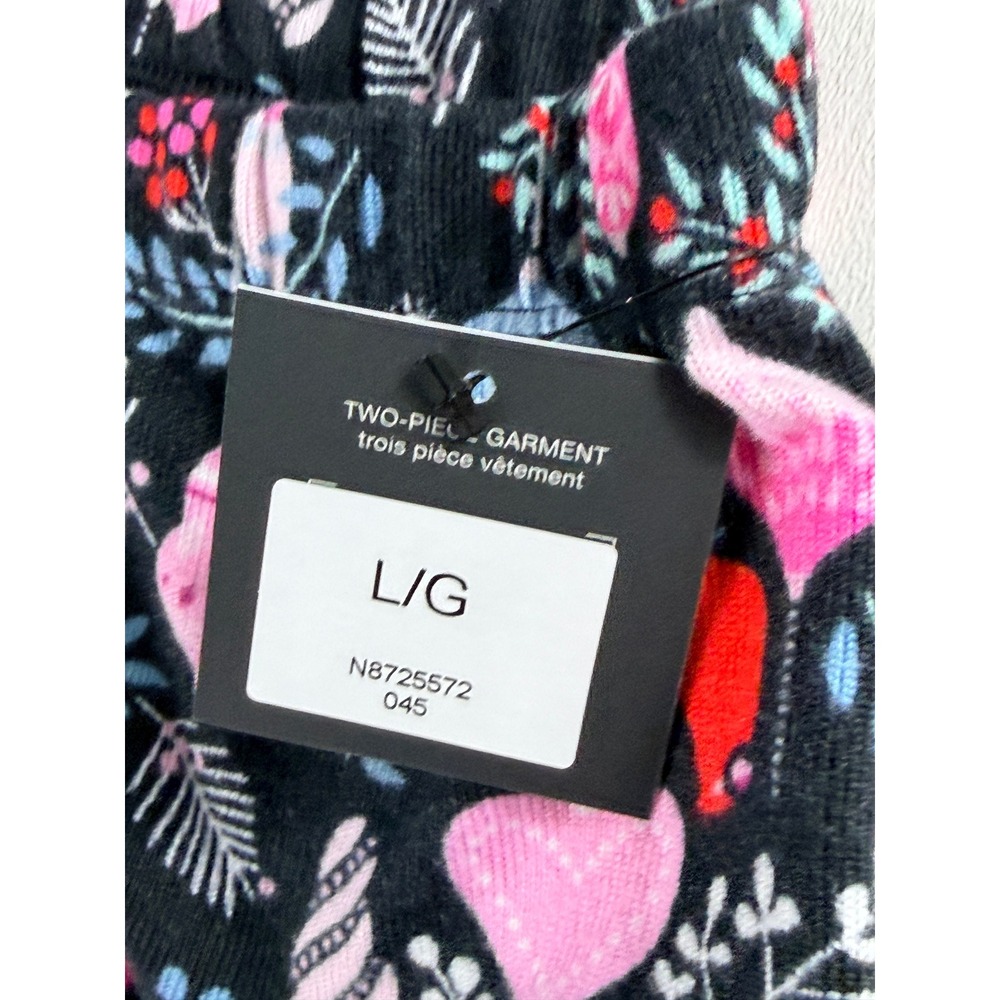 Ellen Tracy Womens Size Large 2-Piece Pajama Set Black Christmas Cardinal NWT - Picture 10 of 12